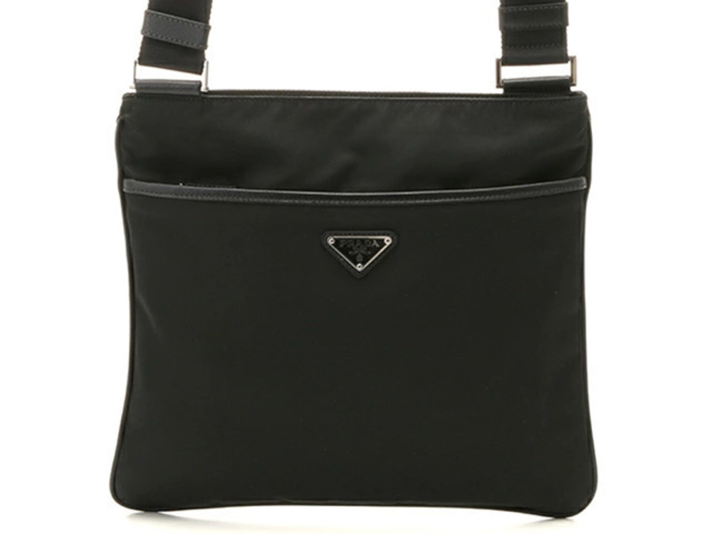 Prada Shoulder Bag One Nero Black TESSUTOSAFFI Saffiano